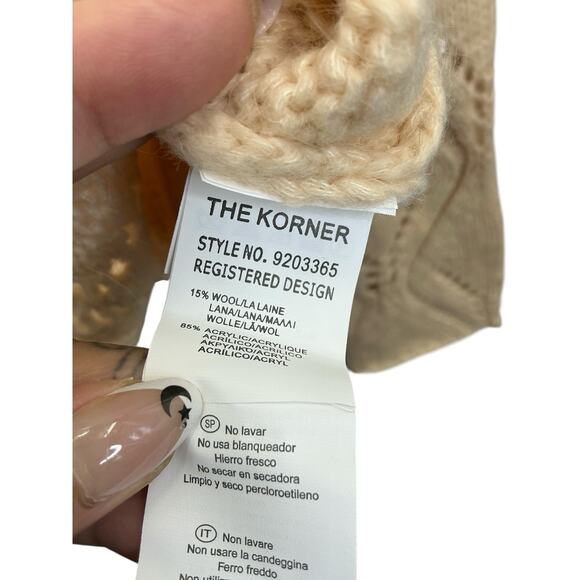 The Korner Women Pullover Sweater Beige Size M/L New NWT Wool Blend - Picture 9 of 12